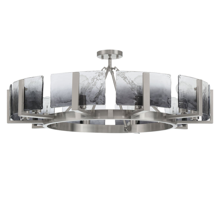 Golden - 3164-10SF PW-SWG - Ten Light Semi-Flush Mount - Aenon - Pewter