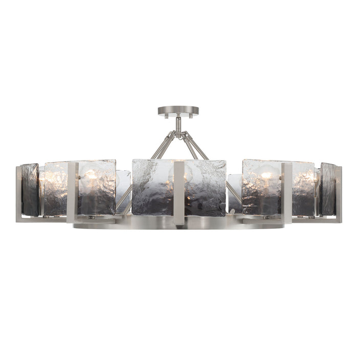 Golden - 3164-10SF PW-SWG - Ten Light Semi-Flush Mount - Aenon - Pewter