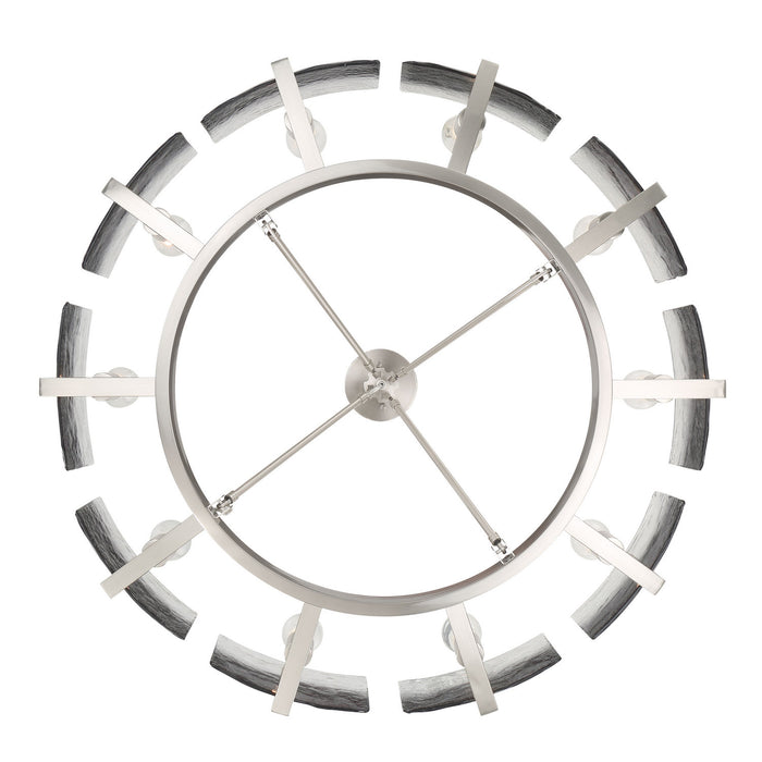 Golden - 3164-10SF PW-SWG - Ten Light Semi-Flush Mount - Aenon - Pewter