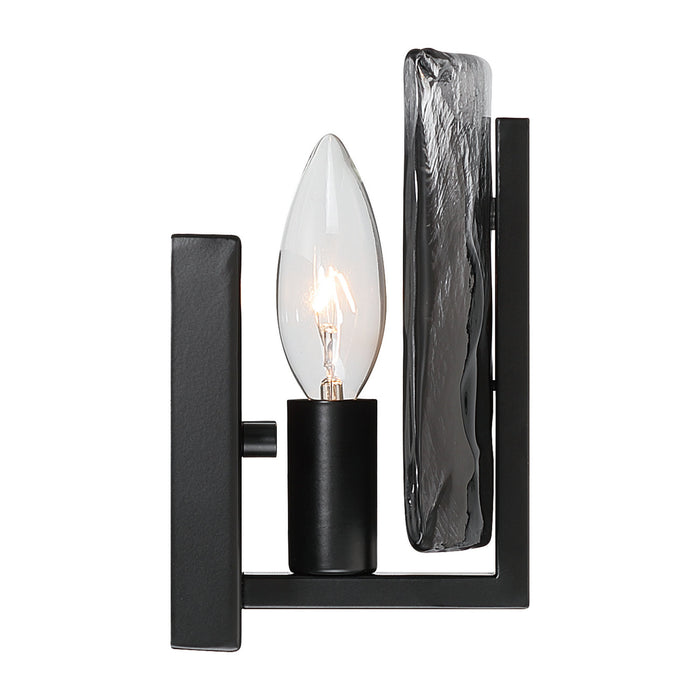 Golden - 3164-1W BLK-SWG - One Light Wall Sconce - Aenon - Matte Black