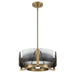 Golden - 3164-3 BCB-SWG - Three Light Chandelier - Aenon - Brushed Champagne Brass