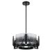 Golden - 3164-3 BLK-SWG - Three Light Chandelier - Aenon - Matte Black