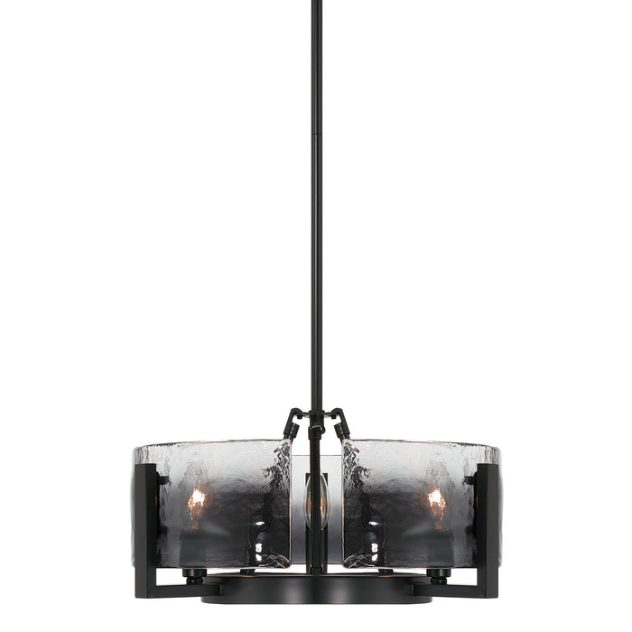 Golden - 3164-3 BLK-SWG - Three Light Chandelier - Aenon - Matte Black