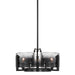 Golden - 3164-3 BLK-SWG - Three Light Chandelier - Aenon - Matte Black