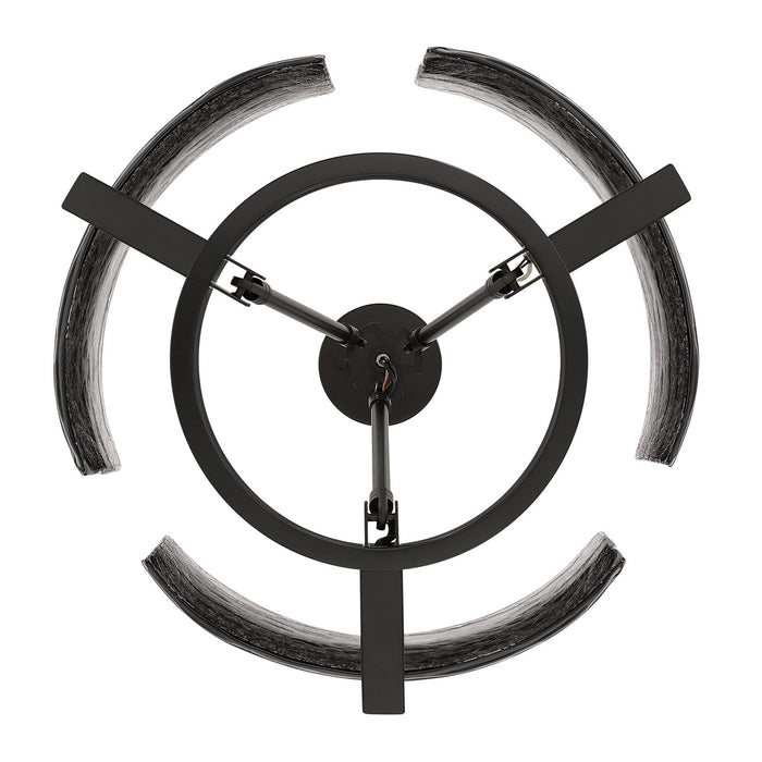 Golden - 3164-3 BLK-SWG - Three Light Chandelier - Aenon - Matte Black