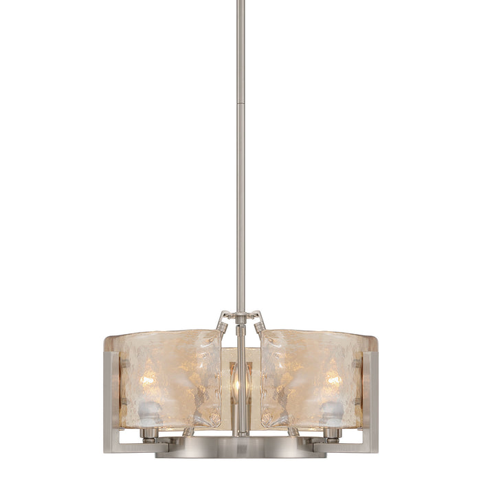 Golden - 3164-3 PW-AWG - Three Light Chandelier - Aenon - Pewter