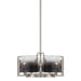 Golden - 3164-3 PW-SWG - Three Light Chandelier - Aenon - Pewter