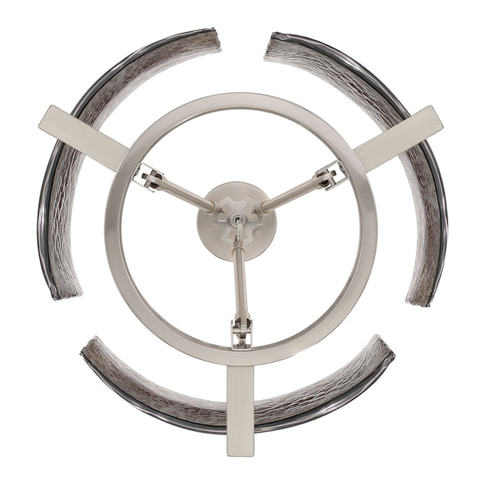 Golden - 3164-3 PW-SWG - Three Light Chandelier - Aenon - Pewter
