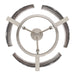 Golden - 3164-3 PW-SWG - Three Light Chandelier - Aenon - Pewter