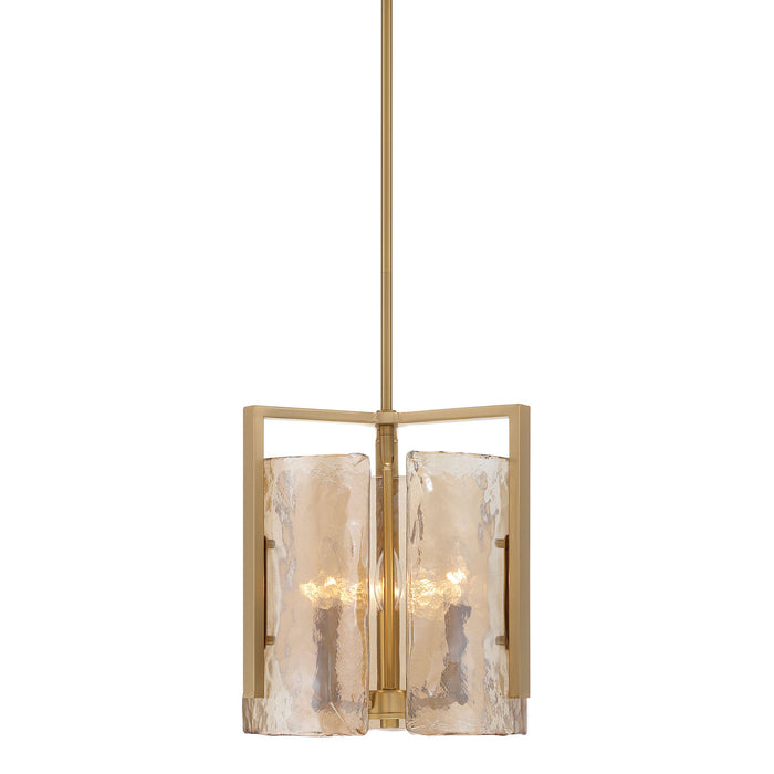 Golden - 3164-3P BCB-AWG - Three Light Pendant - Aenon - Brushed Champagne Brass