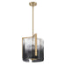 Golden - 3164-3P BCB-SWG - Three Light Pendant - Aenon - Brushed Champagne Brass