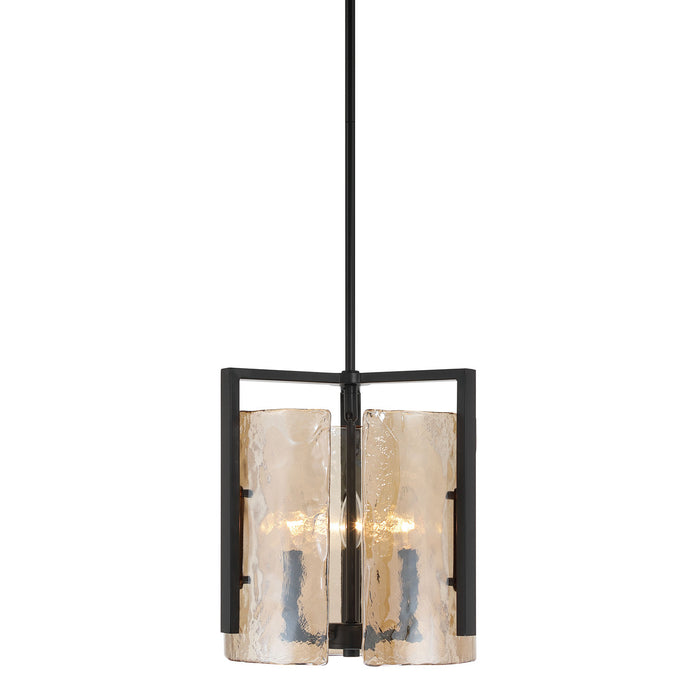 Golden - 3164-3P BLK-AWG - Three Light Pendant - Aenon - Matte Black