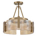 Golden - 3164-3SF BCB-AWG - Three Light Semi-Flush Mount - Aenon - Brushed Champagne Brass