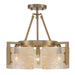 Golden - 3164-3SF BCB-AWG - Three Light Semi-Flush Mount - Aenon - Brushed Champagne Brass