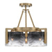 Golden - 3164-3SF BCB-SWG - Three Light Semi-Flush Mount - Aenon - Brushed Champagne Brass