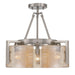 Golden - 3164-3SF PW-AWG - Three Light Semi-Flush Mount - Aenon - Pewter