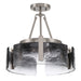 Golden - 3164-3SF PW-SWG - Three Light Semi-Flush Mount - Aenon - Pewter
