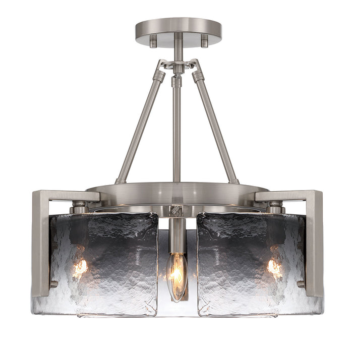 Golden - 3164-3SF PW-SWG - Three Light Semi-Flush Mount - Aenon - Pewter