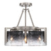 Golden - 3164-3SF PW-SWG - Three Light Semi-Flush Mount - Aenon - Pewter
