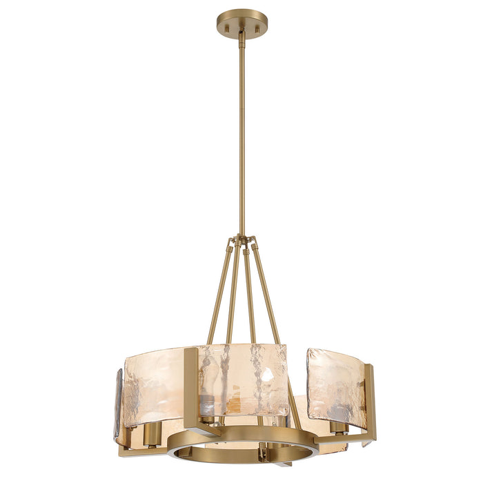 Golden - 3164-4 BCB-AWG - Four Light Chandelier - Aenon - Brushed Champagne Brass