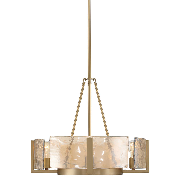 Golden - 3164-4 BCB-AWG - Four Light Chandelier - Aenon - Brushed Champagne Brass