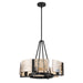 Golden - 3164-4 BLK-AWG - Four Light Chandelier - Aenon - Matte Black