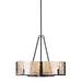 Golden - 3164-4 BLK-AWG - Four Light Chandelier - Aenon - Matte Black