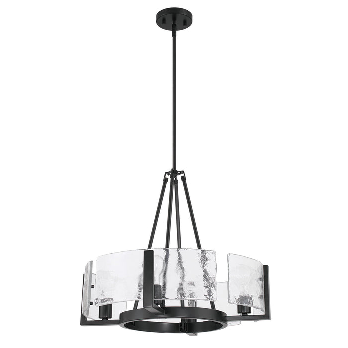 Golden - 3164-4 BLK-HWG - Four Light Chandelier - Aenon - Matte Black