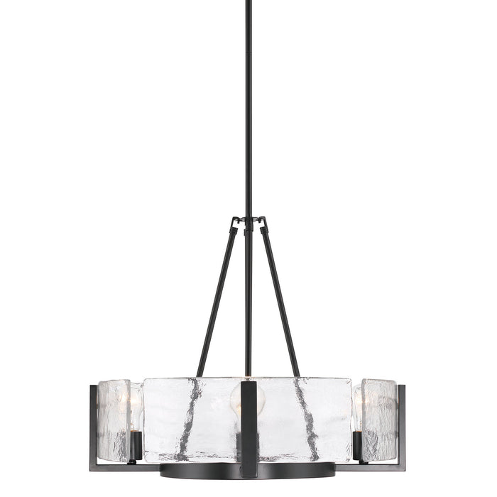 Golden - 3164-4 BLK-HWG - Four Light Chandelier - Aenon - Matte Black