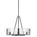 Golden - 3164-4 BLK-HWG - Four Light Chandelier - Aenon - Matte Black