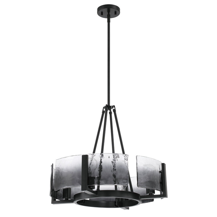 Golden - 3164-4 BLK-SWG - Four Light Chandelier - Aenon - Matte Black