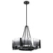 Golden - 3164-4 BLK-SWG - Four Light Chandelier - Aenon - Matte Black
