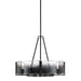 Golden - 3164-4 BLK-SWG - Four Light Chandelier - Aenon - Matte Black