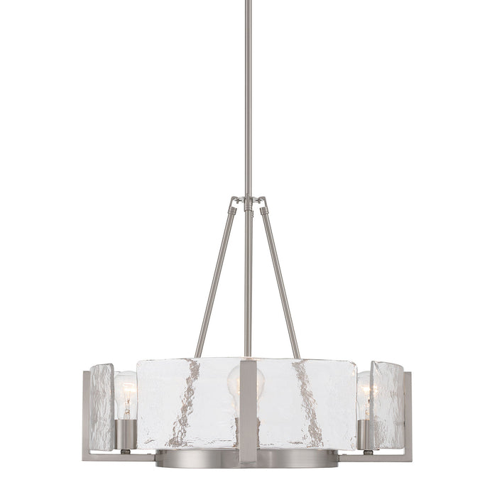 Golden - 3164-4 PW-HWG - Four Light Chandelier - Aenon - Pewter