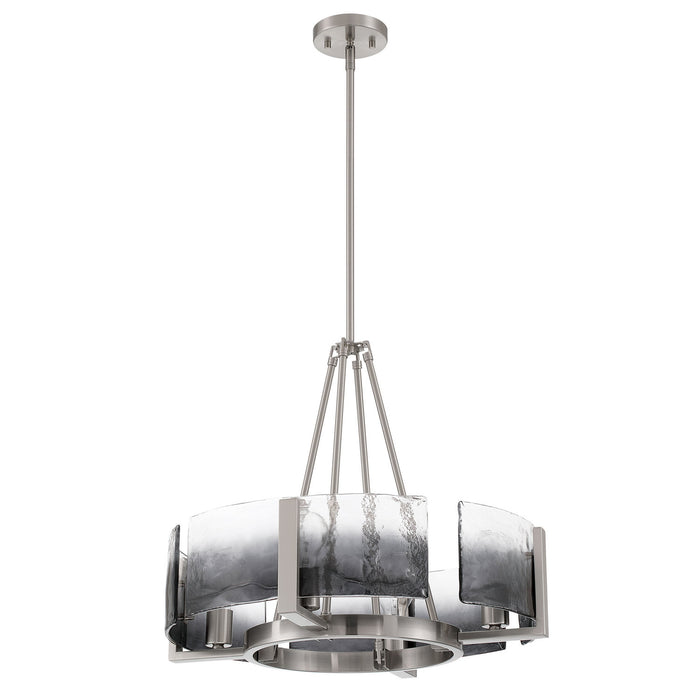 Golden - 3164-4 PW-SWG - Four Light Chandelier - Aenon - Pewter