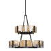 Golden - 3164-4-8 BLK-AWG - 12 Light Chandelier - Aenon - Matte Black