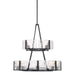 Golden - 3164-4-8 BLK-HWG - 12 Light Chandelier - Aenon - Matte Black