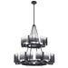 Golden - 3164-4-8 BLK-SWG - 12 Light Chandelier - Aenon - Matte Black