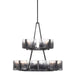 Golden - 3164-4-8 BLK-SWG - 12 Light Chandelier - Aenon - Matte Black