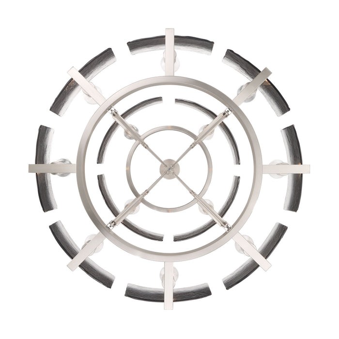 Golden - 3164-4-8 PW-SWG - 12 Light Chandelier - Aenon - Pewter