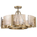 Golden - 3164-4SF BCB-AWG - Four Light Semi-Flush Mount - Aenon - Brushed Champagne Brass