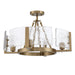 Golden - 3164-4SF BCB-HWG - Four Light Semi-Flush Mount - Aenon - Brushed Champagne Brass