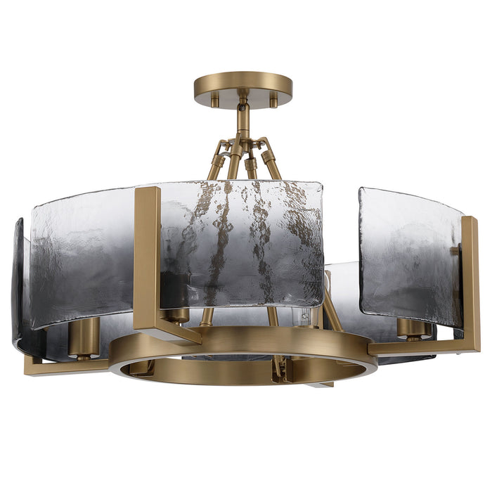 Golden - 3164-4SF BCB-SWG - Four Light Semi-Flush Mount - Aenon - Brushed Champagne Brass