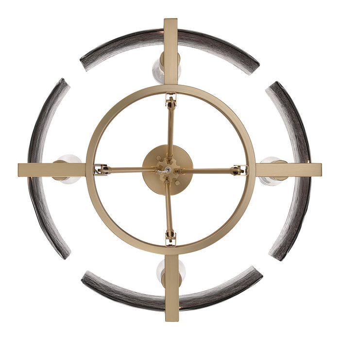 Golden - 3164-4SF BCB-SWG - Four Light Semi-Flush Mount - Aenon - Brushed Champagne Brass