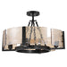 Golden - 3164-4SF BLK-AWG - Four Light Semi-Flush Mount - Aenon - Matte Black