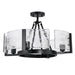 Golden - 3164-4SF BLK-HWG - Four Light Semi-Flush Mount - Aenon - Matte Black