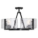 Golden - 3164-4SF BLK-HWG - Four Light Semi-Flush Mount - Aenon - Matte Black