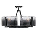 Golden - 3164-4SF BLK-SWG - Four Light Semi-Flush Mount - Aenon - Matte Black