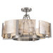 Golden - 3164-4SF PW-AWG - Four Light Semi-Flush Mount - Aenon - Pewter