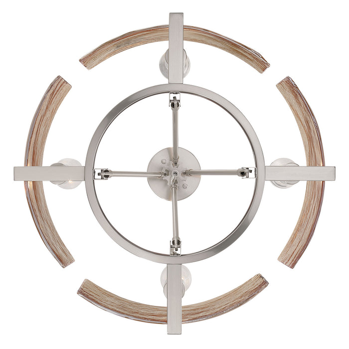 Golden - 3164-4SF PW-AWG - Four Light Semi-Flush Mount - Aenon - Pewter
